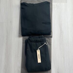 Essentials Black Sweatshirt and Joggers Set